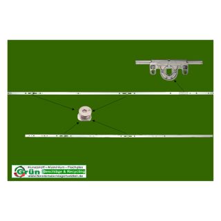 ROTO NT | Konstant | Dorn 15 | Gr 2290 | FFH 2201 - 2400 mm | Griffhöhe 1000 mm | 4 V-Zapfen KR09/09