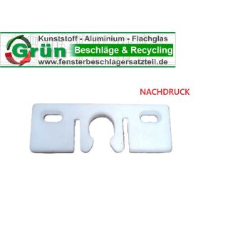 Schnäpper weiß 25x71x10mm Nachdruck