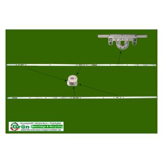 ROTO NT DK | Konstant | Dorn 15 | GR 2090 | FFH 2001-2200 mm | Griffhöhe 1000 | 4 V-Zapfen KR10/02