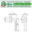 HOPPE Fenstergriff Hamburg - SecuForte 0700/UD9020 - F9...