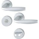 HOPPE Drückergarnitur für WC New York 1810/42KV/42KVS Türstärke 37-42 mm F1 ALU natur FachVRFR/01
