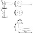 HOPPE Drückergarnitur Denver E1310Z/42KV/42KVS Türstärke 37-42 mm Edelstahl matt FachVRFR/04