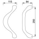 HOPPE Stoßdrückergarnitur Luxembourg M553/55s/3357SN/1500 FachVRFR/43