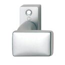 HOPPE Türknauf auf eckiger Rosette | Flachform | verkröpft| Aluminium silber eloxiert | Fix-Knopf | 1 Stück FachVRFR/27