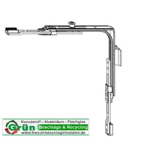MACO Multi Matic Eckumlenkung - für Stulpflügelgetriebe zweiflüglig - mit 1 Pilzzapfen und 1 Schließblech  VR1/1229