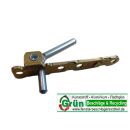 ROTO Ecklager 92x15mm, 1010 1011 1012 1013 0010 0012 mit Haltezapfen 18mm Neuware - gelb verzinkt FachP5353