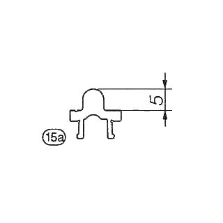HAUTAU Laufschiene 24, Höhe 5 mm barrierefrei  Länge 3000 mm