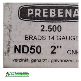 PREBENA Prebena Streifennägel ND50  2" 2500 Stk Aussenh P8