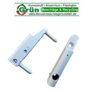 GU Eckband Einbohrband mit Bremse 75 x 11mm mit zwei Haltezapfen Ø 6 x 23 6-29660 Links - Weiß FachVR4/465