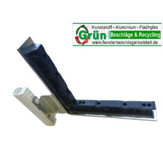 MACO MM Falzeckband DT160 - mit ÜV und Unterlage montiert - DIN Links 12/18-13 RAL 9016 Weiß FachVR3/337