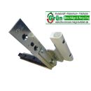 MACO MM Falzeckband DT160 - mit ÜV und Unterlage montiert - DIN Links 12/18-13 RAL 9016 Weiß FachVR3/337