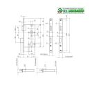 BKS Zimmertürschloss 55/72/8mm Flachstulp 20x235x2mm...