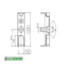 SIEGENIA Schließblech 56 A2000 TS TRSB0030-100070...