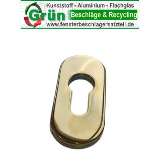 Schieberosette 73 x 33mm - Stärke 6mm - Gold FachVR4/490