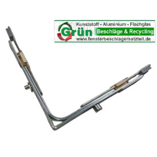 GU Eckumlenkung 160 x 160mm - mit 1 Rollzapfen - 1 Spaltlüftung Links - E20845 FachVR4/509