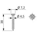 S-Fensterbauschrauben 4,5x38 bl.-ch K100