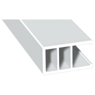 Flügelprofil 20x35x6000mm Weiß