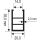 Flügelprofil 20x35x6000mm Weiß