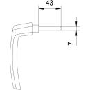 Steckgriff Harmony 43 mm Stift silber