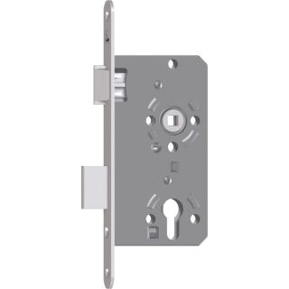 Einsteckschloss Zimmertüren ES PZW 72 55/20 RS KL.2 08 Silbermetallic