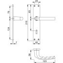 HOPPE Birmingham ZT-Garnitur 1117/202SP BB F2 neusilber VRFR