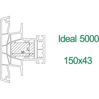 greenteQ Füllstück 21x36x1000 mm