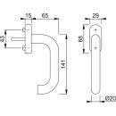 E038/U30 F69 Edelstahl matt / N10A, mit