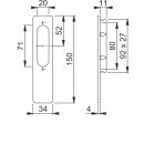 Hoppe Schiebetür - Muschel 420 F9 Aluminium...