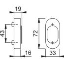Hoppe Verdeckrosette F1 U956V Höhe 16 mm Aluminium...