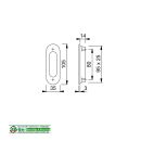 Hoppe HS Schiebetürmuschel 422 AU F31-1 Aluminium 3635280