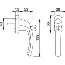 Fenstergriff 0710S/U26 TBT 10/35 F9016