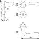 Hoppe Melbourne ZT-Rosettengrt 1672/19KV/19KVS RHF+SST...