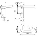 Hoppe Drückergartnitur Paris  ALU ZT-Grt 138/353KH...