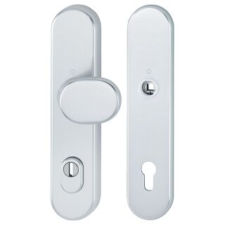 Hoppe schutz - Langschild Wechselgarnitur mit ZA 86G/3332ZA/3310 ES1 oL F1 T67-77 Silberfarben11982470