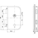 Hermat Glastür Schlosskasten 6033.PZ.L-60 Roma 6033 PZ niro matt ls H245810