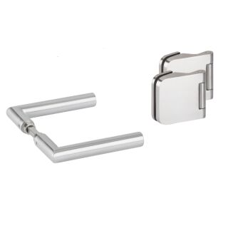 Glastür Schlosskastenset 6016S BaD Venezia 46560 6016S/6315/1802/HZ.BAD-20 Edelstahl