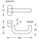 RT-Drückerlochteil 0665/8 mm Hochh ER