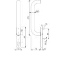 HOPPE Hebe-Schiebe-Halbgarnitur PARIS HS-E038F-25/431N-AS...