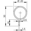 Schutzprofil BO-20,1950mm silb elox(C-0)