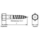 Sechskantholzschr.DIN  571 8,0x80 vz ch