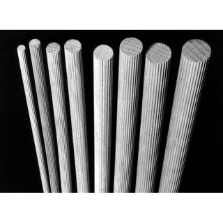 Rundstäbe  6x1000 mm Buche geriffelt VE1