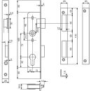 Glastürschloss 521 1/2 PZW 45/20 sil ls