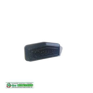 GEALAN Wasserschlitzkappe Wasserkappe 42 x 16mm mit Logo - Schwarzgrau RAL7021 FachP1277