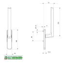 MACO HS Griff - Nocken 10mm - Silber F1  FachP5441