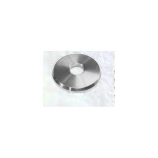Montagescheibe Rosette für Stoßgriffe Edelstahl mit Fase 50x 4mm Lochung mittig 8 mm SchrankP216/3