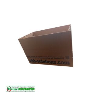 FALTKISTE 300x162x102 0201 1.30 C Braun VE 25 Stück  mit Aufdruck VBH-Solutions.com