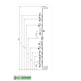 SIEGENIA Getriebe konstant TS GK875 1690mm FFH 1700-2000mm
