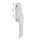 NOTTER Fenstergriff für nach aussen öffnende Fenster 88 mm Lochabstand silber  FachX2449