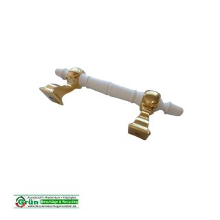 Stoßgriff Stil - Vintage Poliert Messing Gold/Weiss 001002033011003
