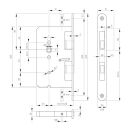 BKS Panik-Treibriegelschloß D65-L-W20x12x3-ABG.,...